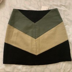 Color Block Mini Skirt - NEVER WORN/NWT size Small